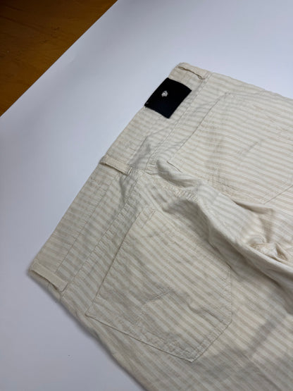 Vintage Versace pants white beige striped M