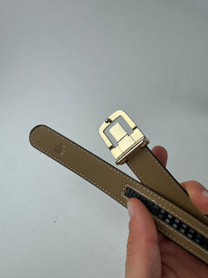 Vintage Yves Saint Laurent Leather Belt Black