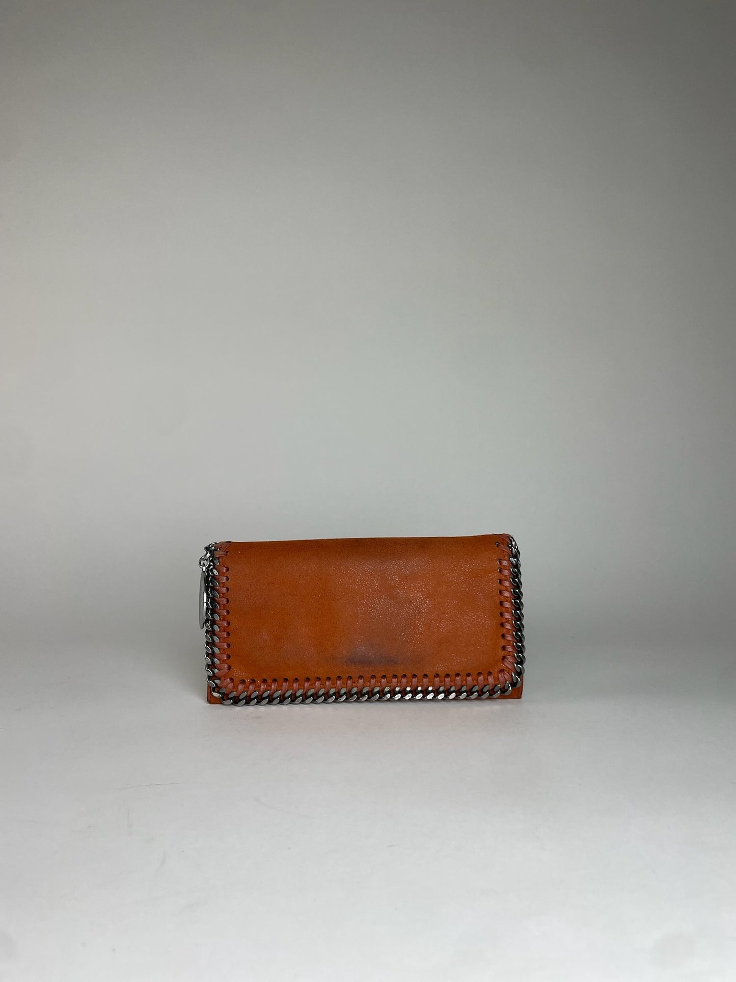 Vintage Stella Mc Cartney Vegan Leather Long Wallet Orange