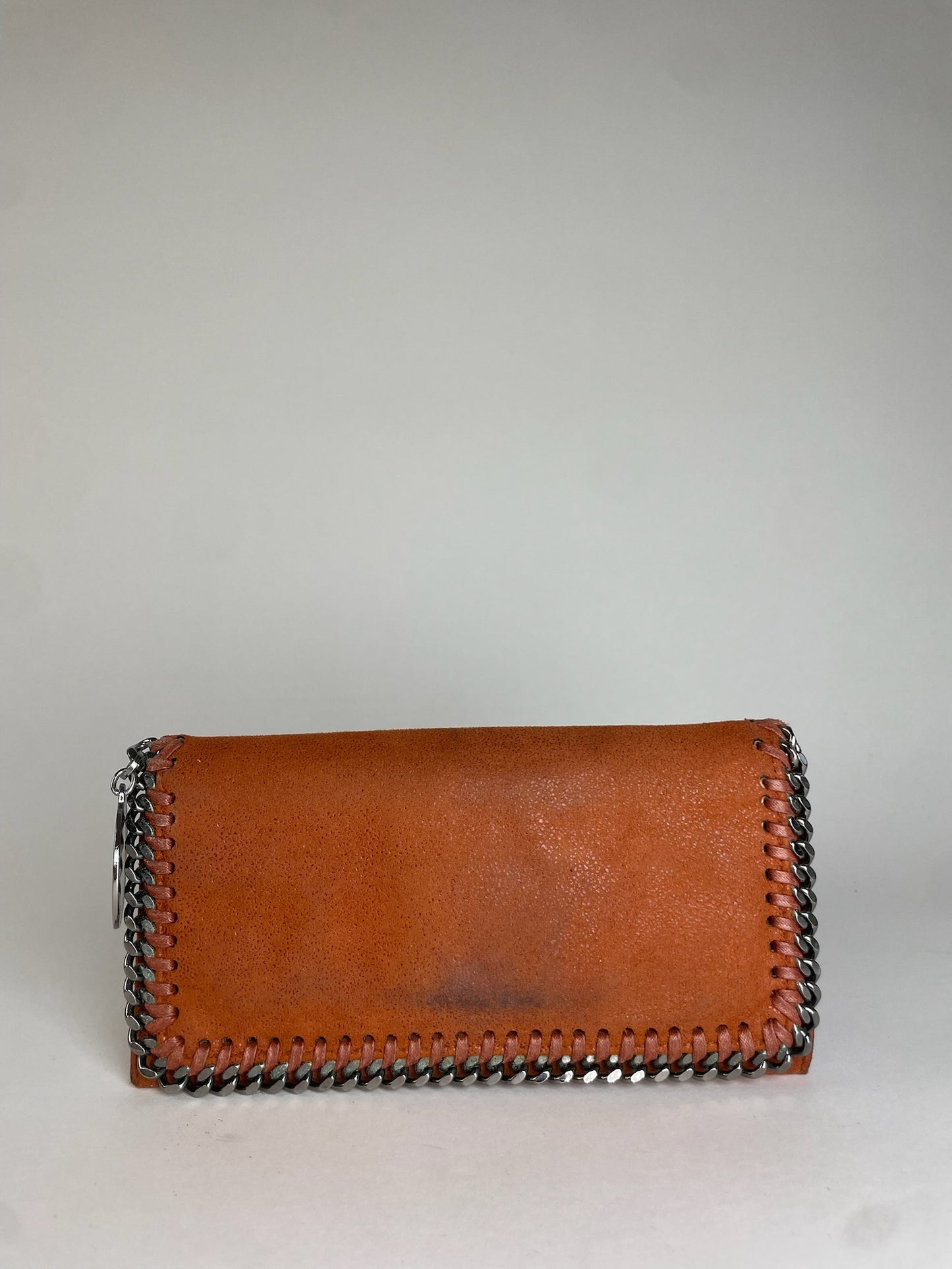 Vintage Stella Mc Cartney Vegan Leather Long Wallet Orange