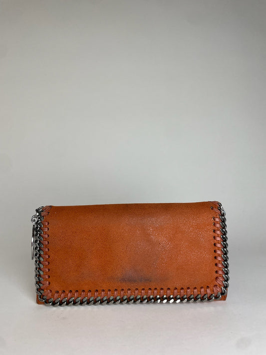 Vintage Stella Mc Cartney Vegan Leather Long Wallet Orange