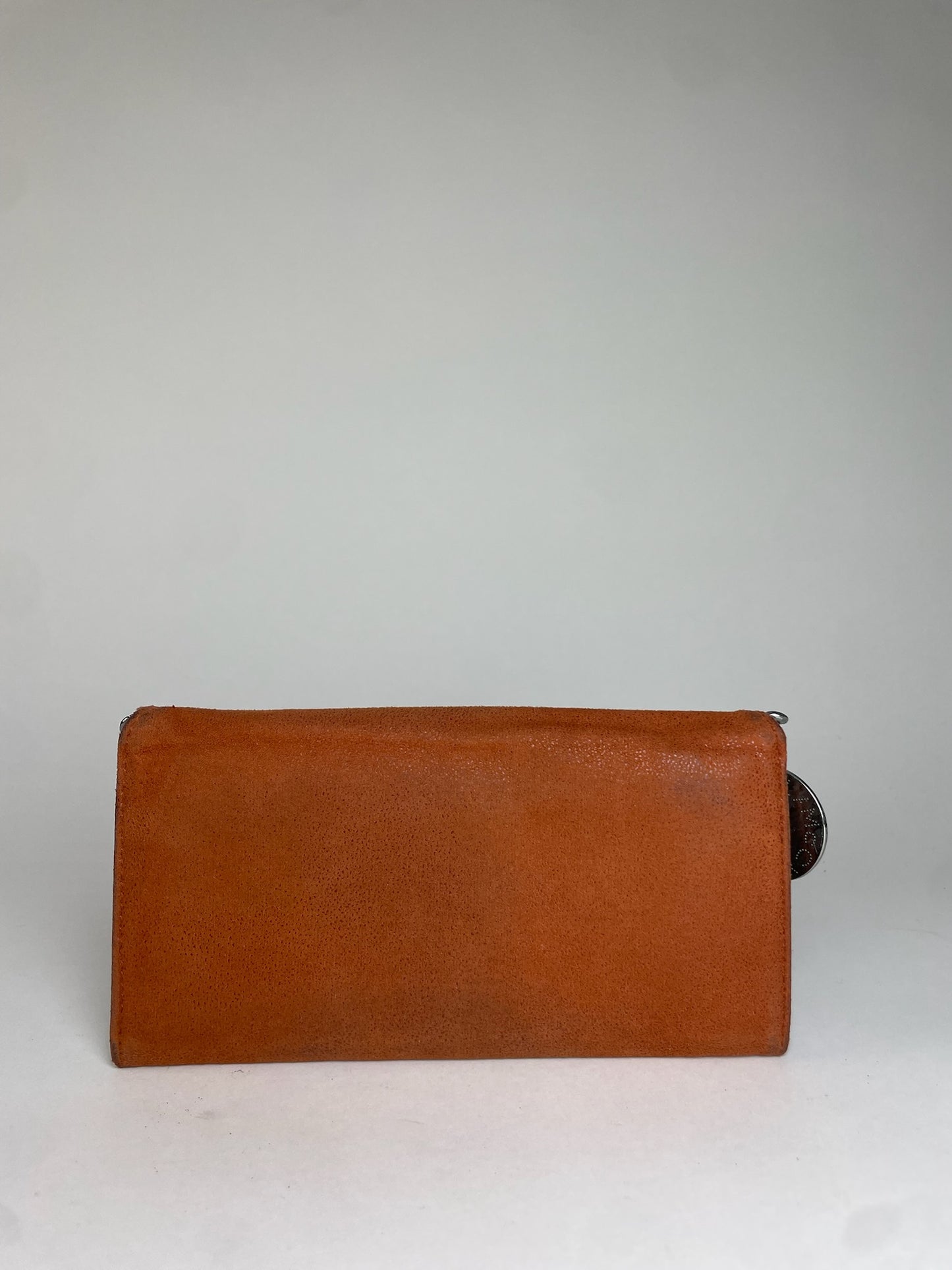 Vintage Stella Mc Cartney Vegan Leather Long Wallet Orange