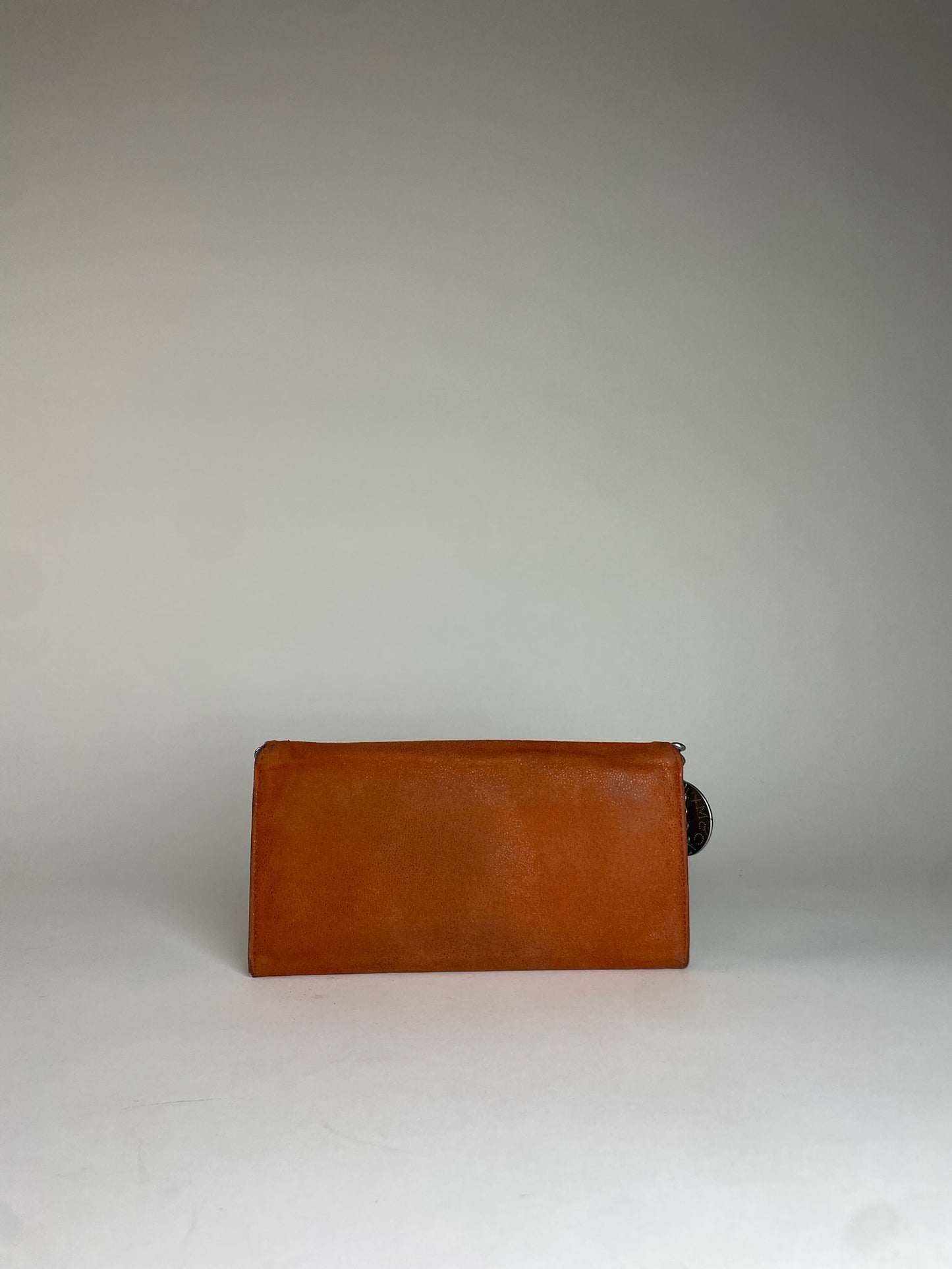 Vintage Stella Mc Cartney Vegan Leather Long Wallet Orange