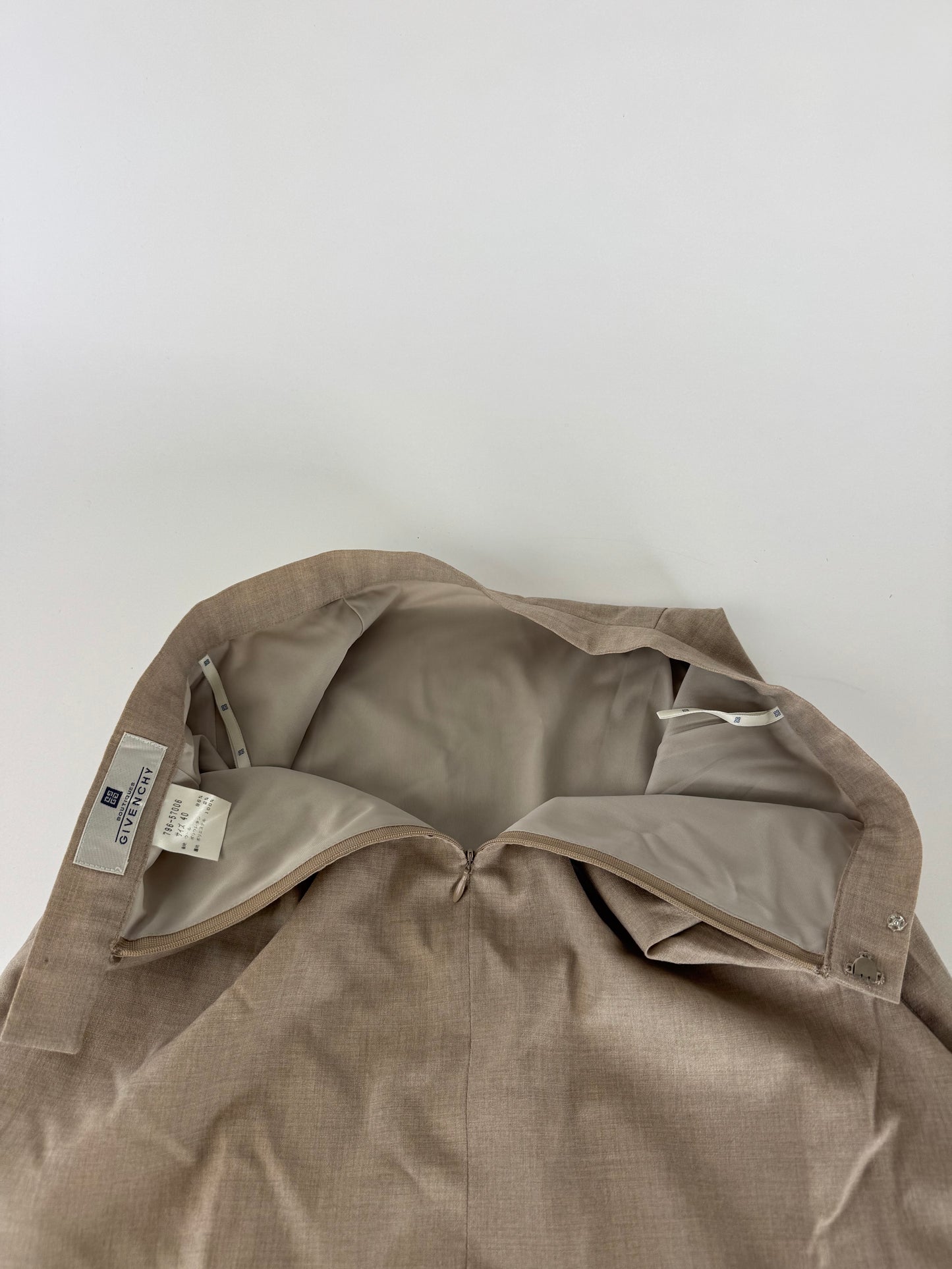 Vintage Givenchy Wool Skirt Gray 38/M