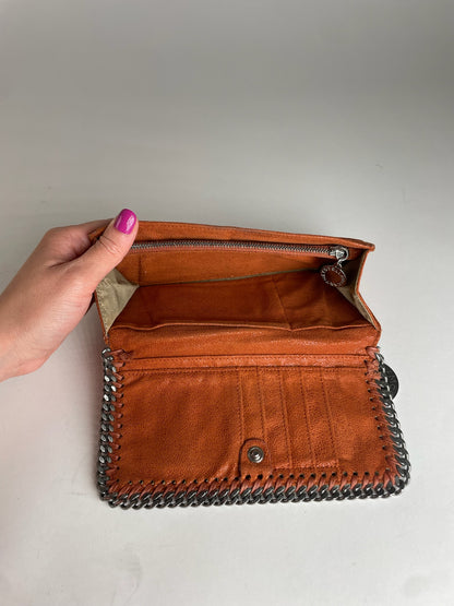 Vintage Stella Mc Cartney Vegan Leather Long Wallet Orange