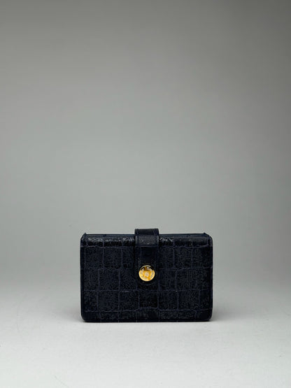 Vintage Miu Miu Patent Leather Card Holder Navy