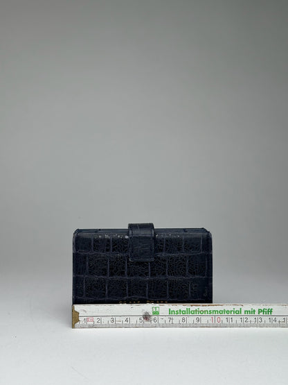 Vintage Miu Miu Patent Leather Card Holder Navy