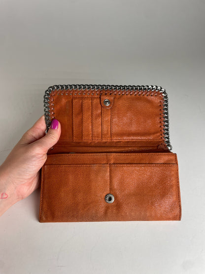 Vintage Stella Mc Cartney Vegan Leather Long Wallet Orange