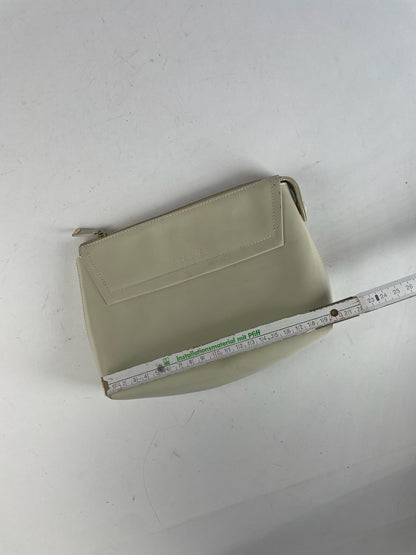Vintage Loewe Leather Clutch / Cosmetic Bag White