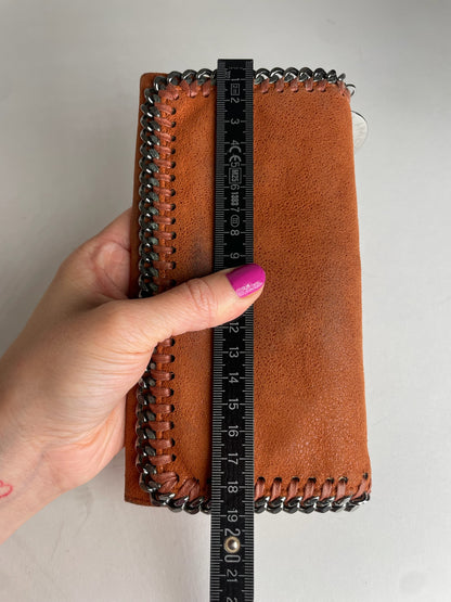 Vintage Stella Mc Cartney Vegan Leather Long Wallet Orange