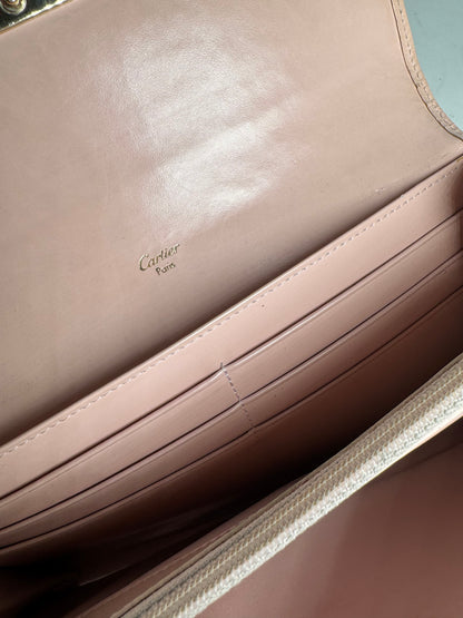 Vintage Cartier Patent Leather Wallet Pink