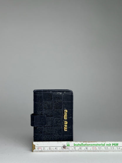 Vintage Miu Miu Patent Leather Card Holder Navy