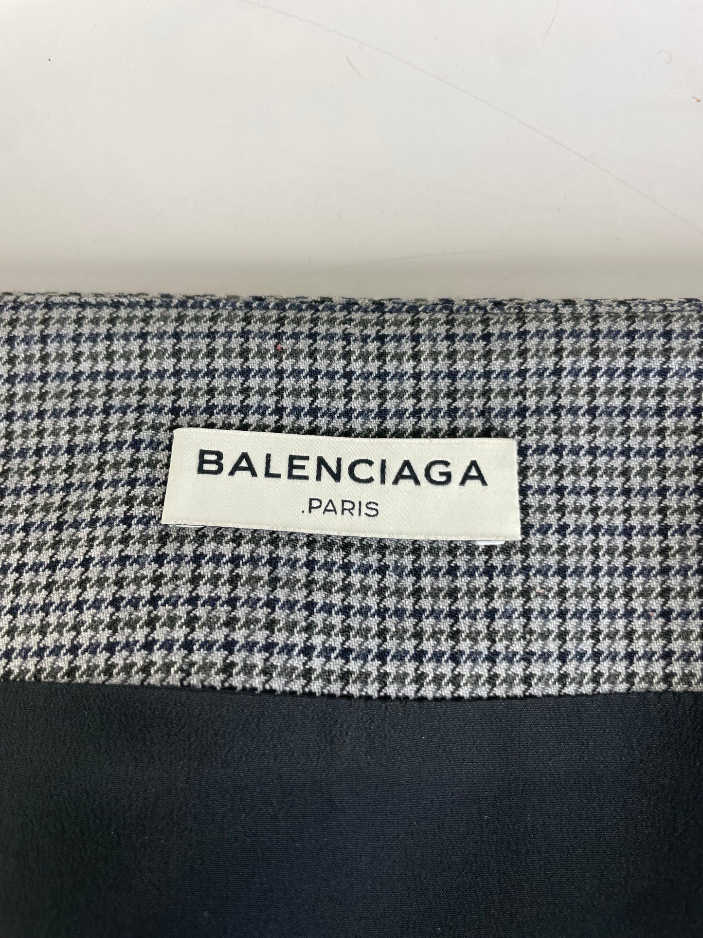 Vintage Balenciaga Houndstooth Skirt Black White M