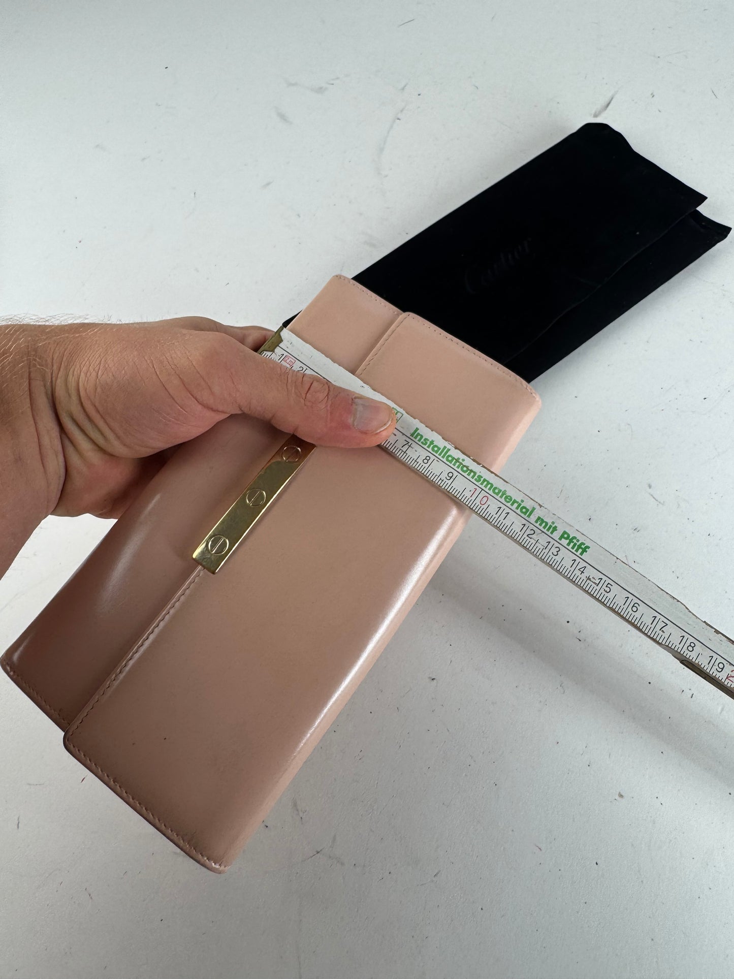 Vintage Cartier Patent Leather Wallet Pink