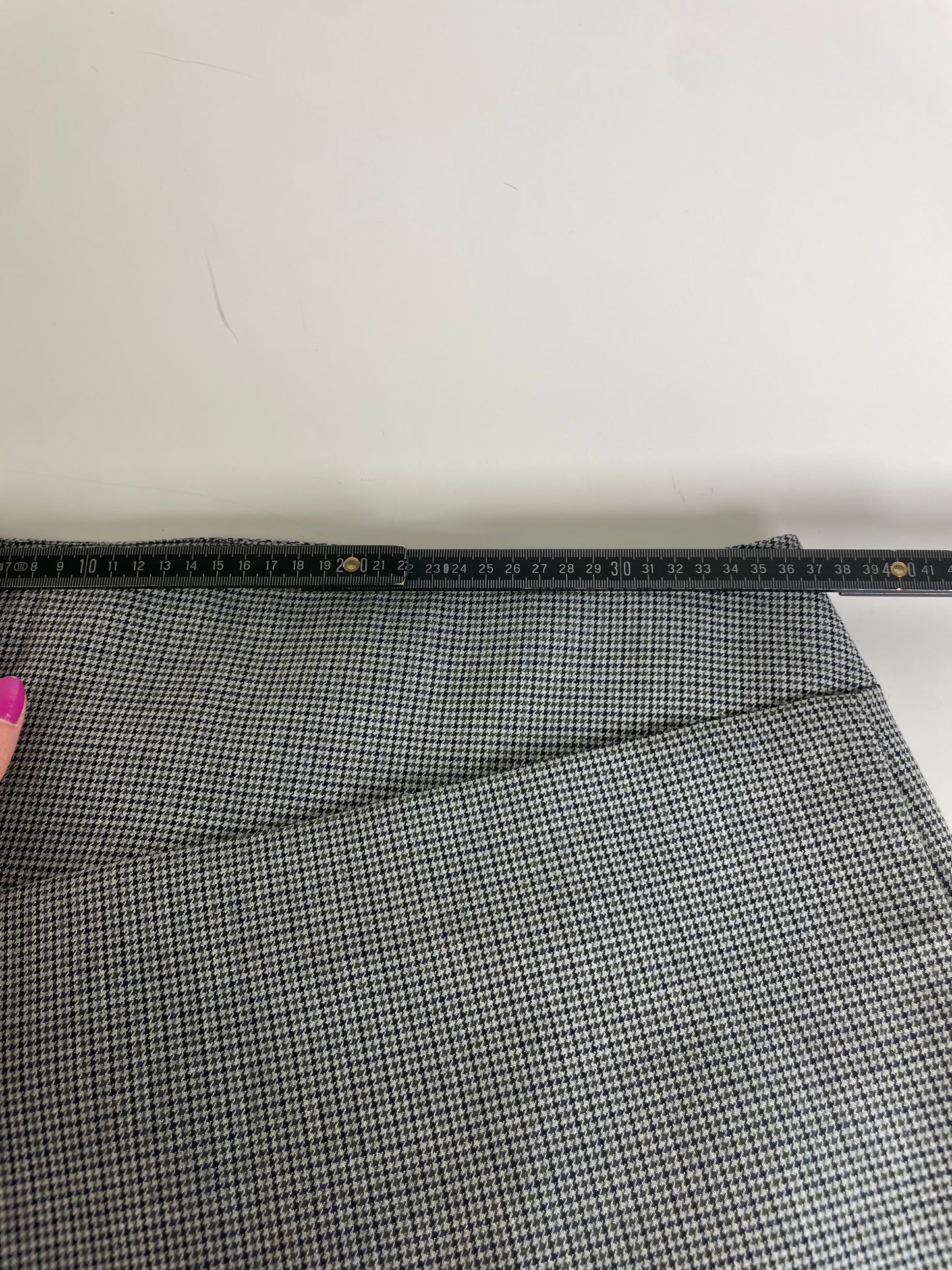 Vintage Balenciaga Houndstooth Skirt Black White M