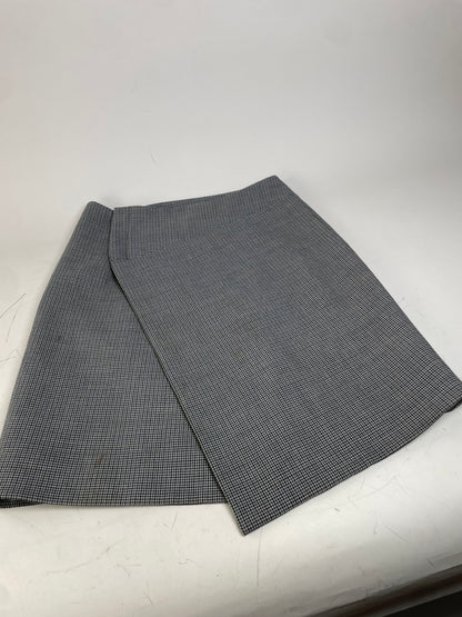 Vintage Balenciaga Houndstooth Skirt Black White M