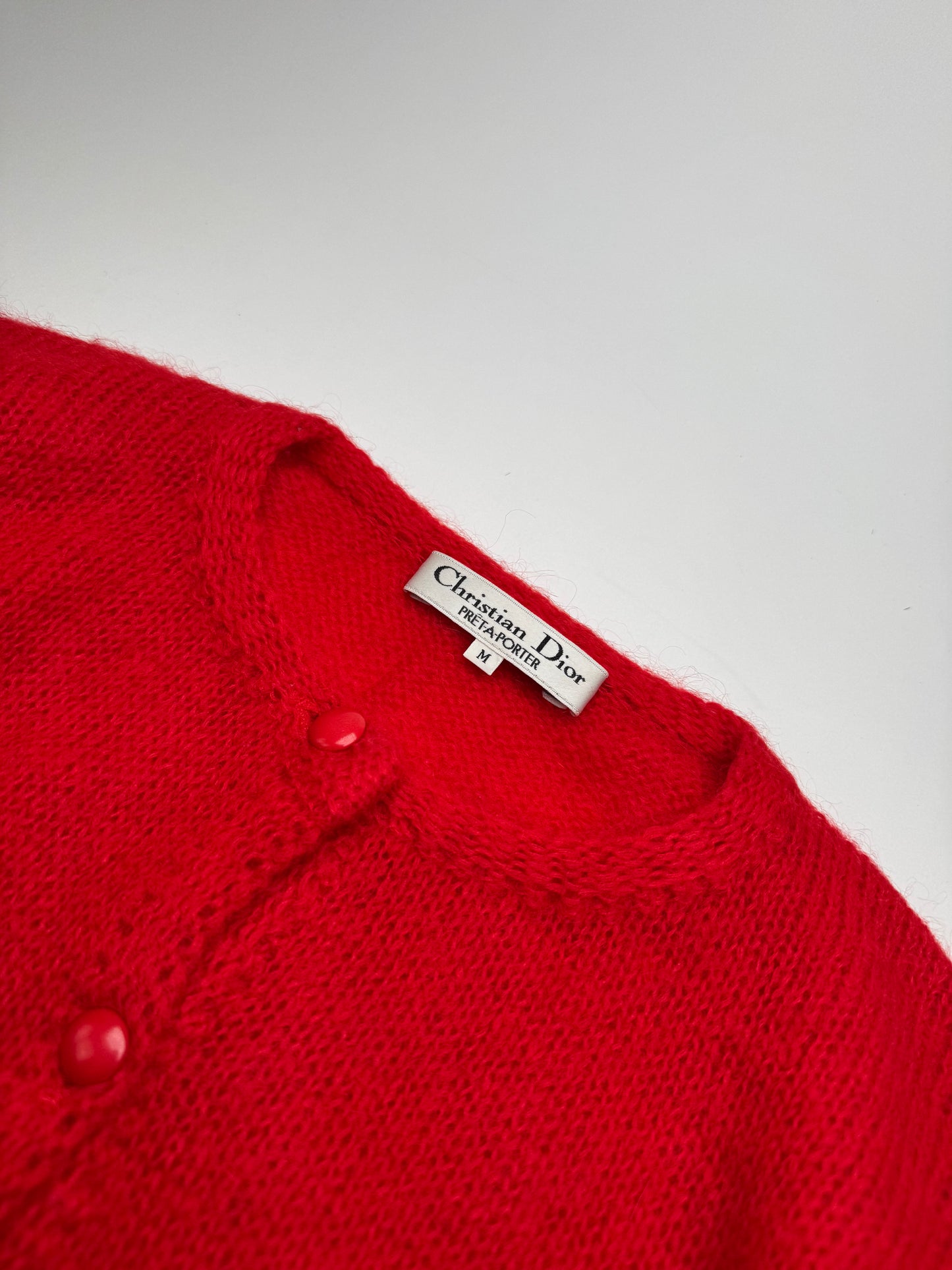 Vintage Dior Wool Sweater Red M