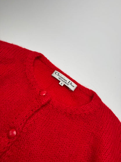 Vintage Dior Wool Sweater Red M