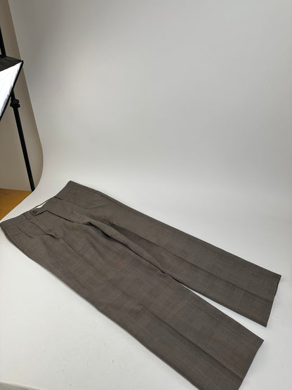 Vintage Dior Wool Pants Grey Brown checked