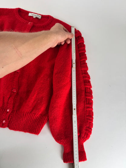 Vintage Dior Wool Sweater Red M