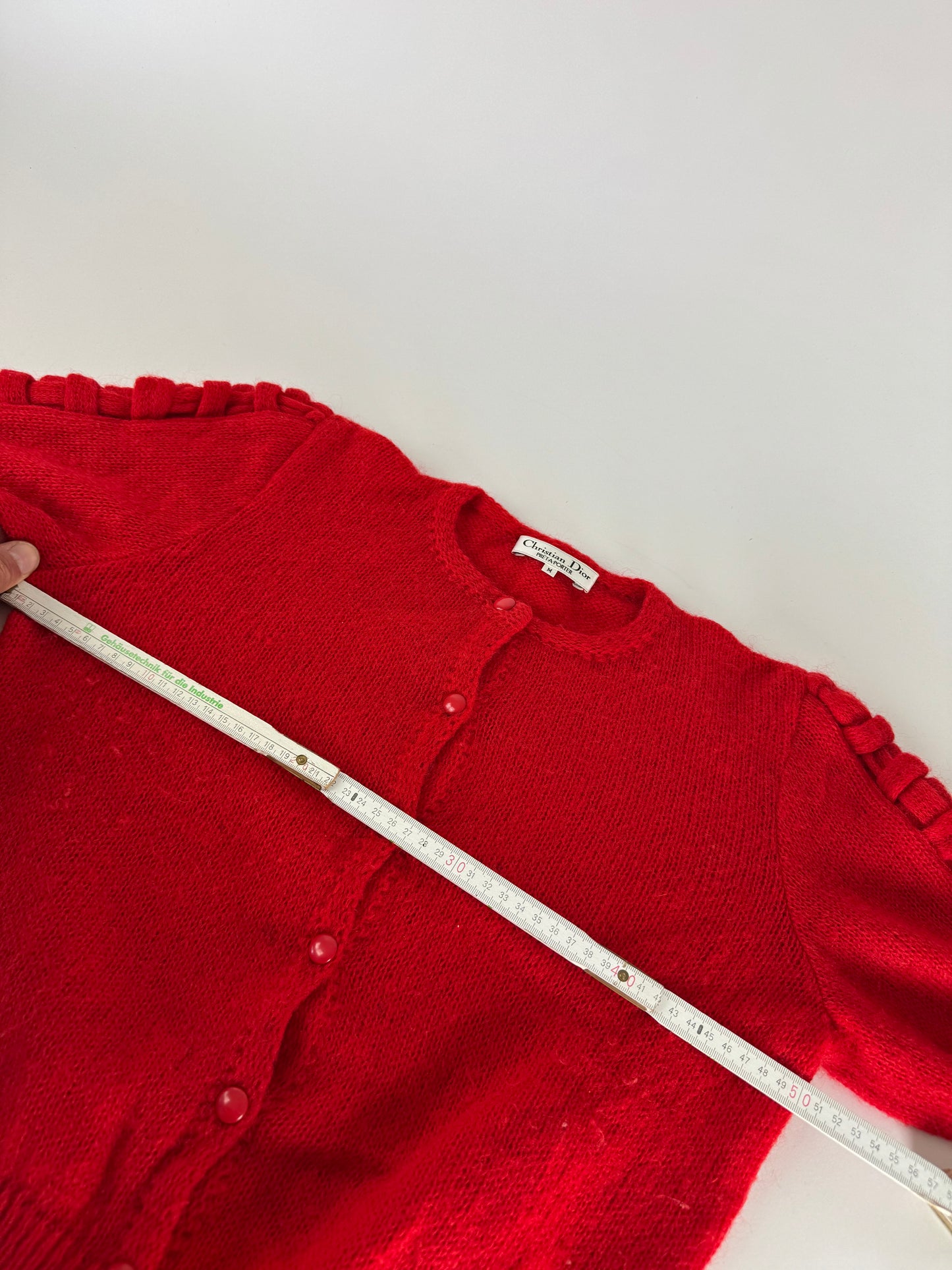 Vintage Dior Wool Sweater Red M