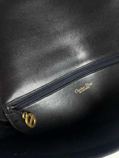 Sac Dior vintage en cuir noir