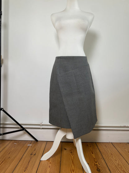 Vintage Balenciaga Houndstooth Skirt Black White M