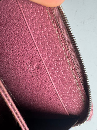 Vintage Gucci Monogram Card Holder Beige Pink