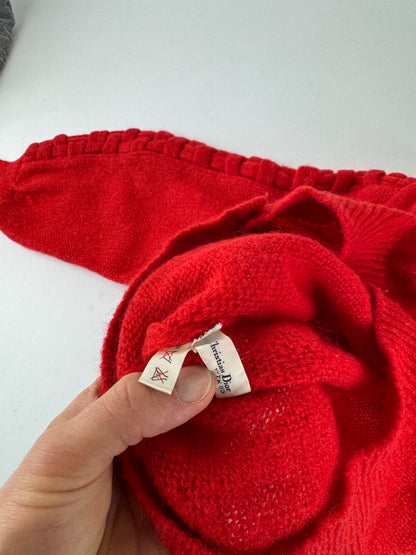 Vintage Dior Wool Sweater Red M