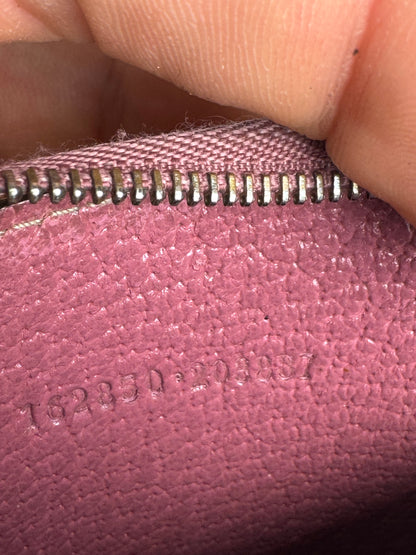 Vintage Gucci Monogram Card Holder Beige Pink
