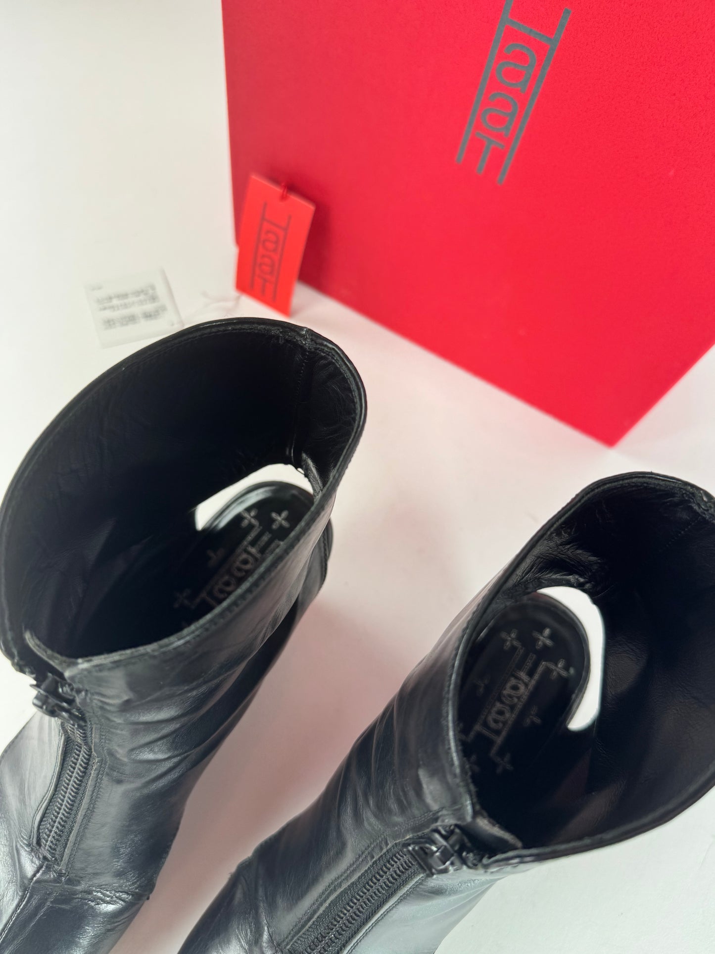 Vintage Issey Miyake Open Black Leather Boots Black