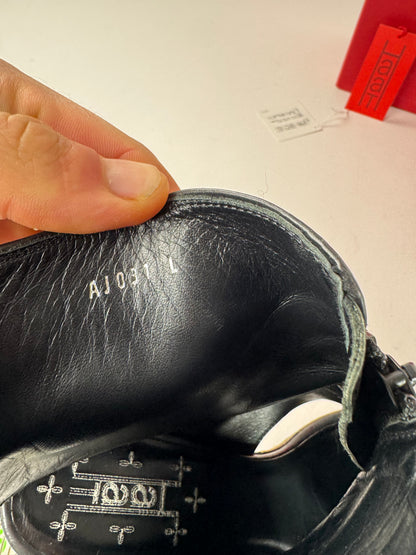 Vintage Issey Miyake Open Black Leather Boots Black