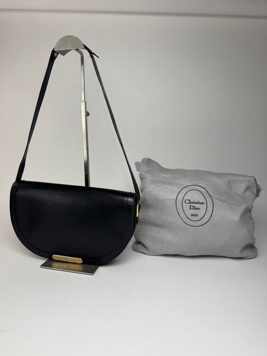 Sac Dior vintage en cuir noir