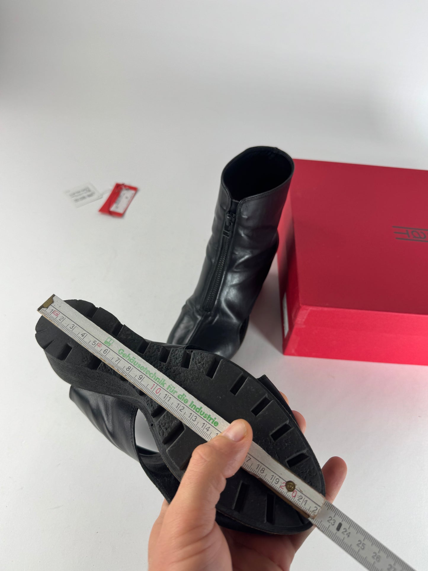 Vintage Issey Miyake Open Black Leather Boots Black