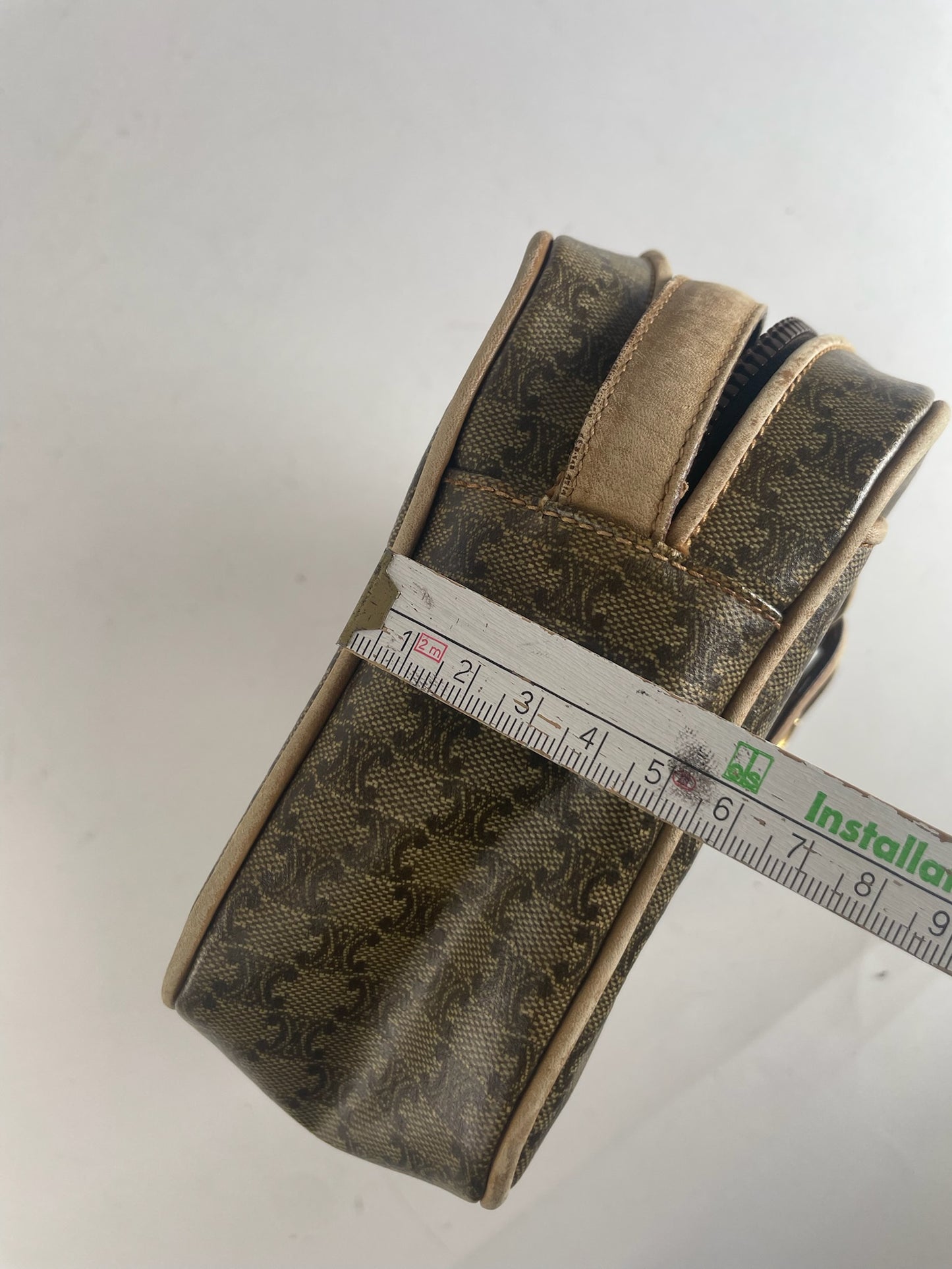 Vintage Celine Paris Triomphe Leather Monogram Bag