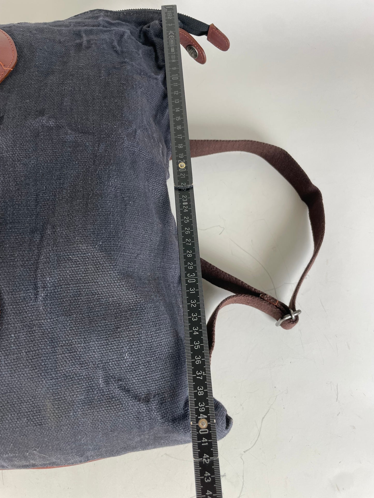 Vintage Issey Miyake Canvas Backpack Navy Brown