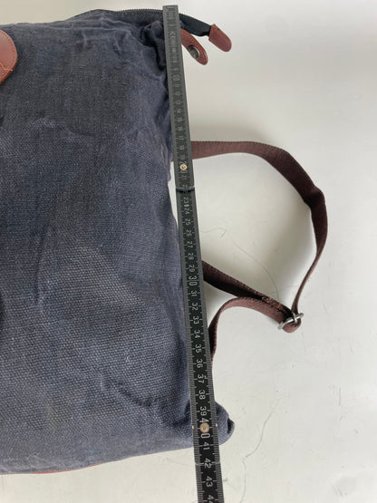 Vintage Issey Miyake Canvas Backpack Navy Brown