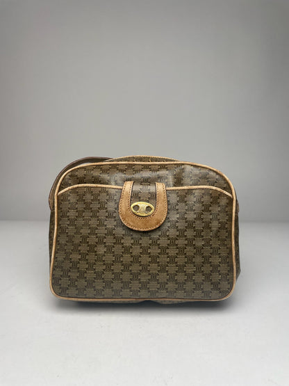 Vintage Celine Paris Triomphe Leather Monogram Bag