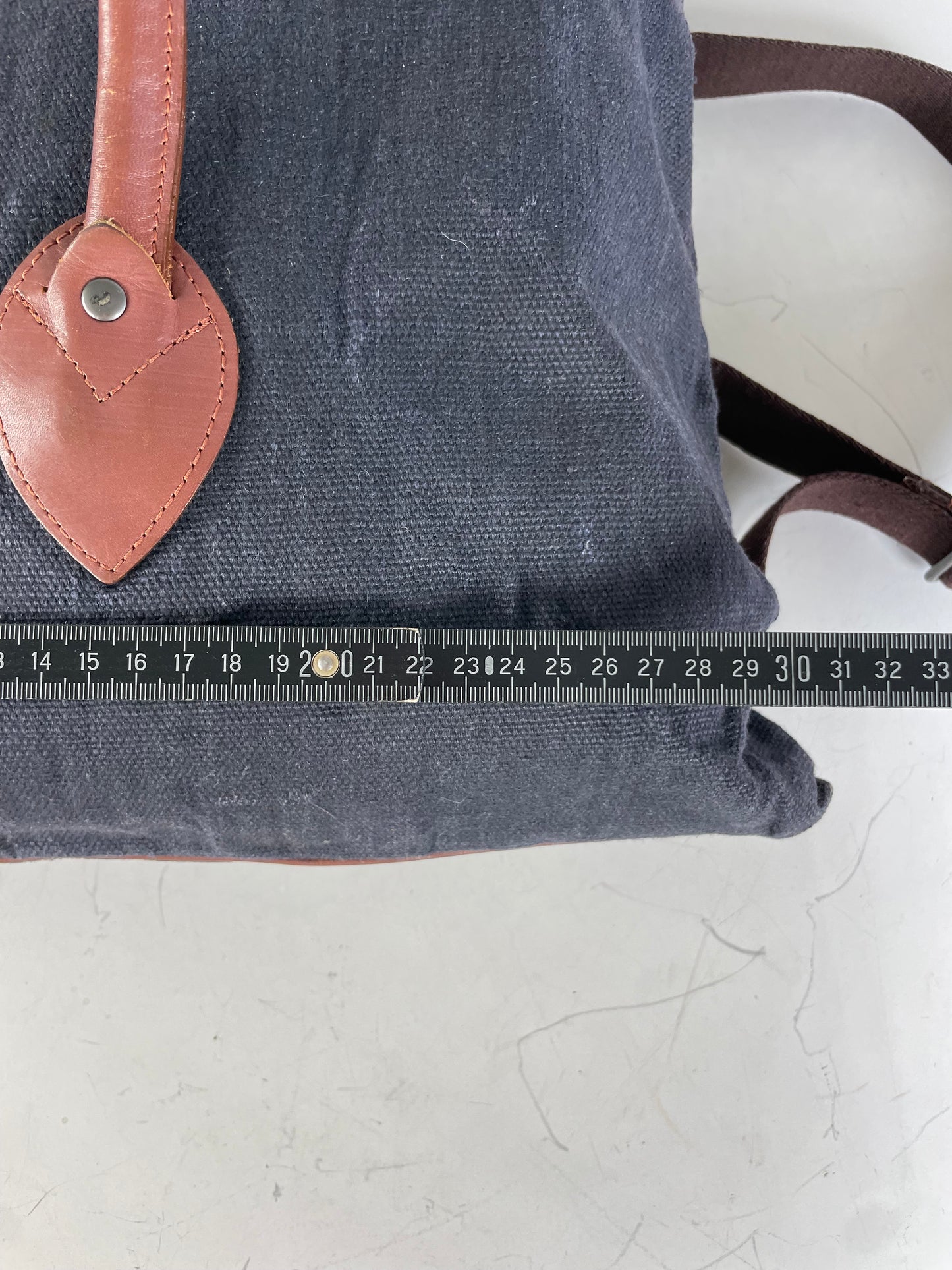 Vintage Issey Miyake Canvas Backpack Navy Brown