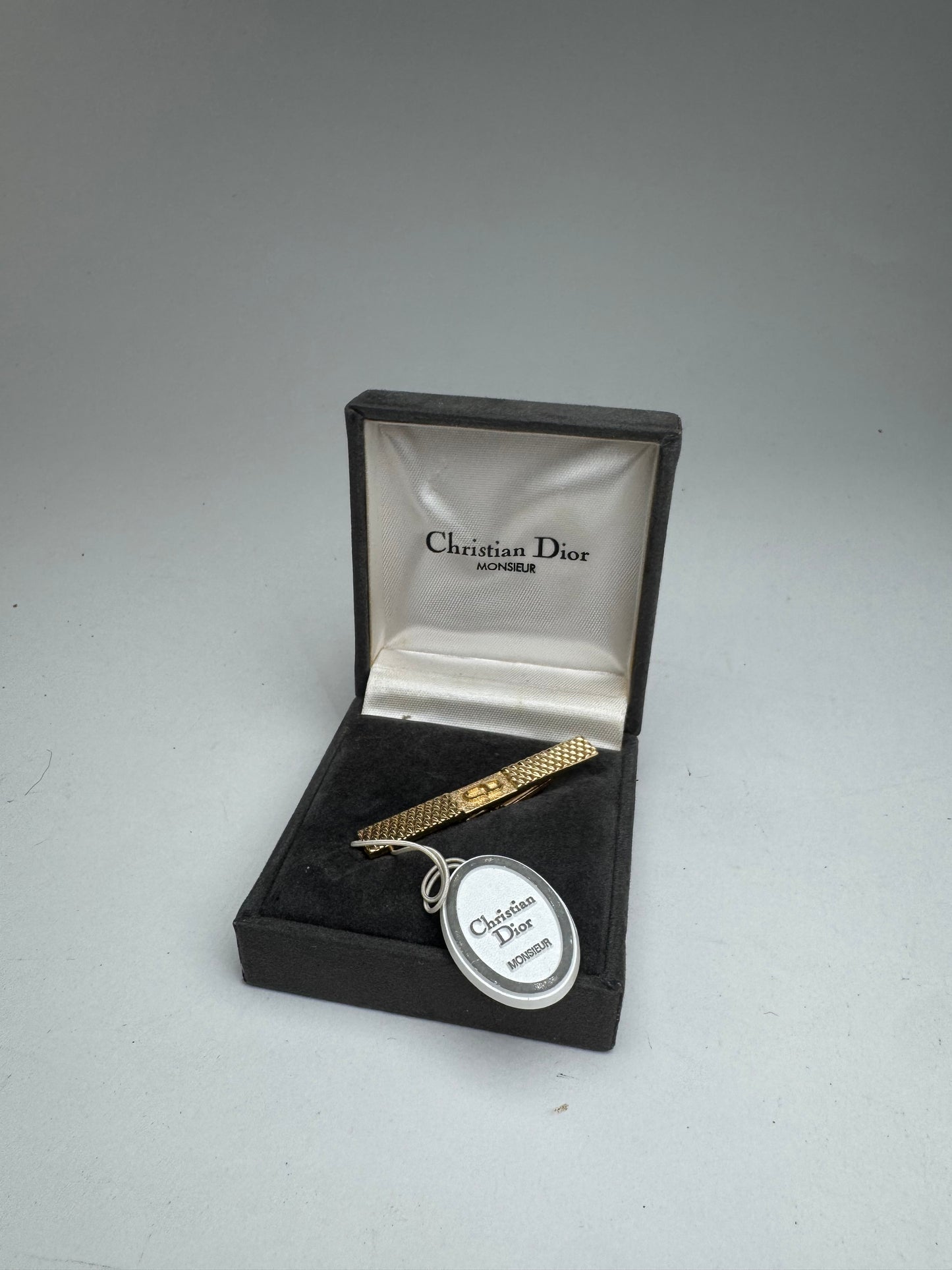Vintage Dior Money / Tie clamp golden steel new