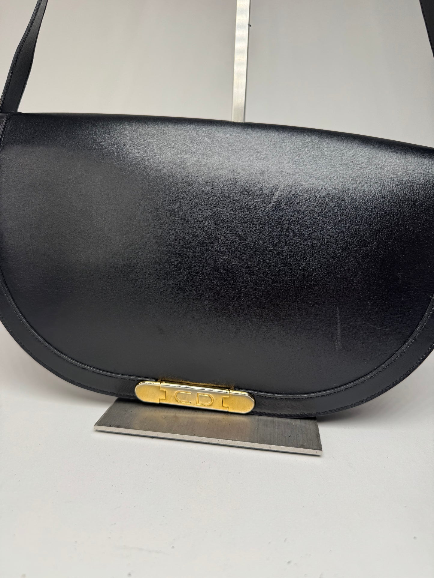 Sac Dior vintage en cuir noir
