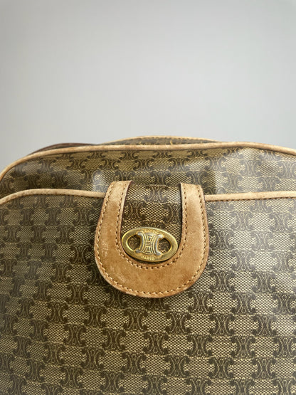 Vintage Celine Paris Triomphe Leather Monogram Bag