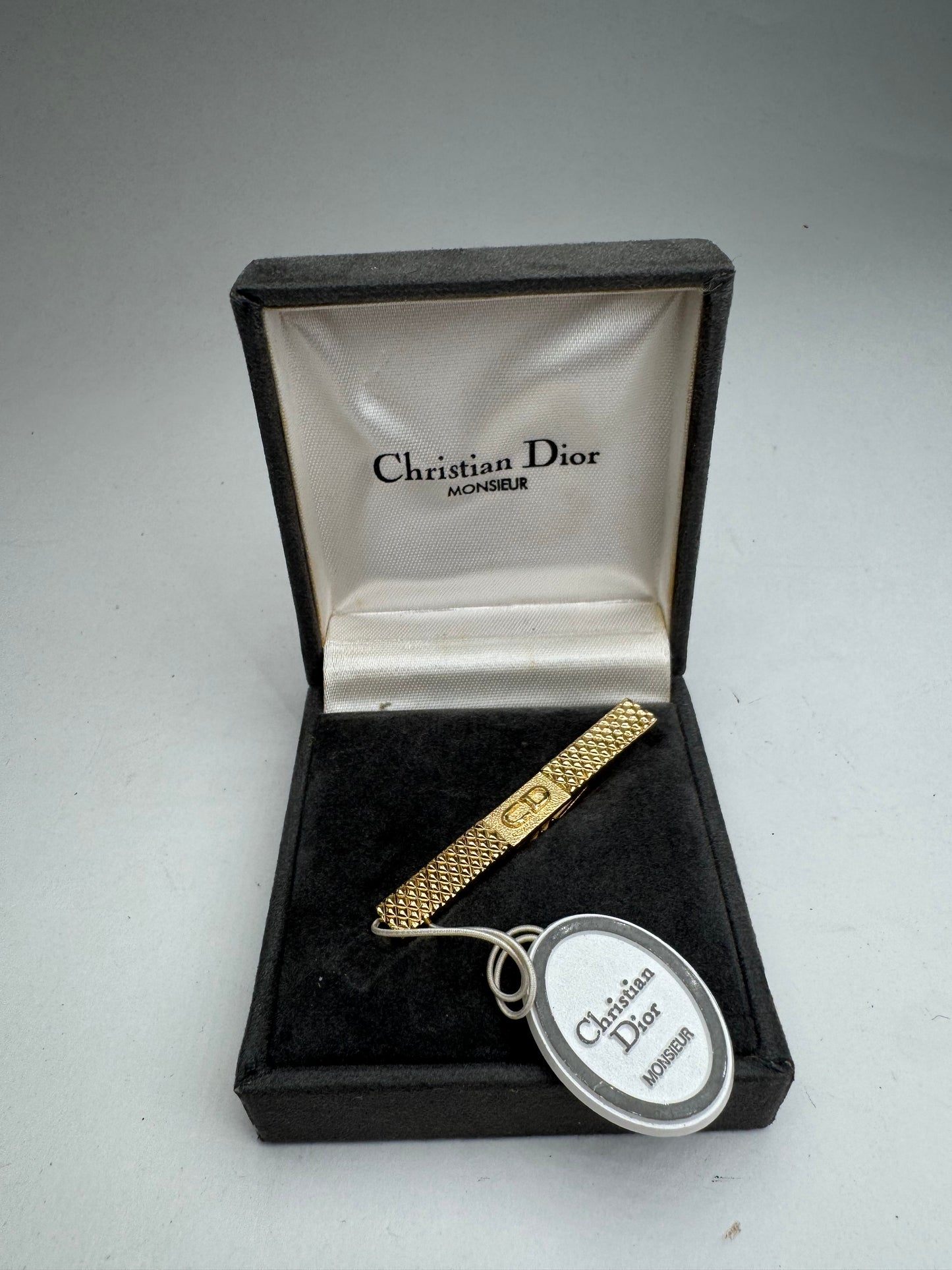 Vintage Dior Money / Tie clamp golden steel new