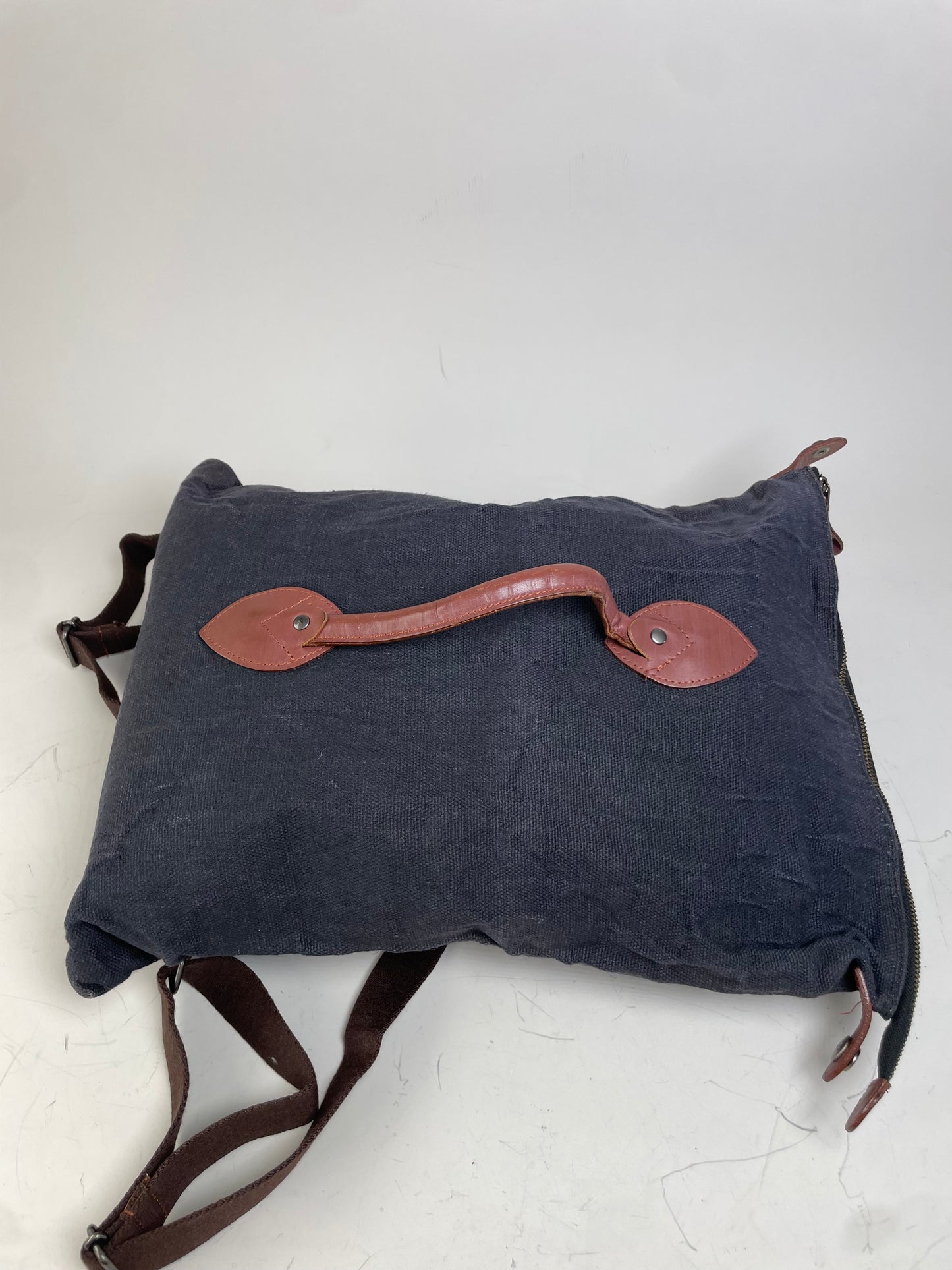 Vintage Issey Miyake Canvas Backpack Navy Brown