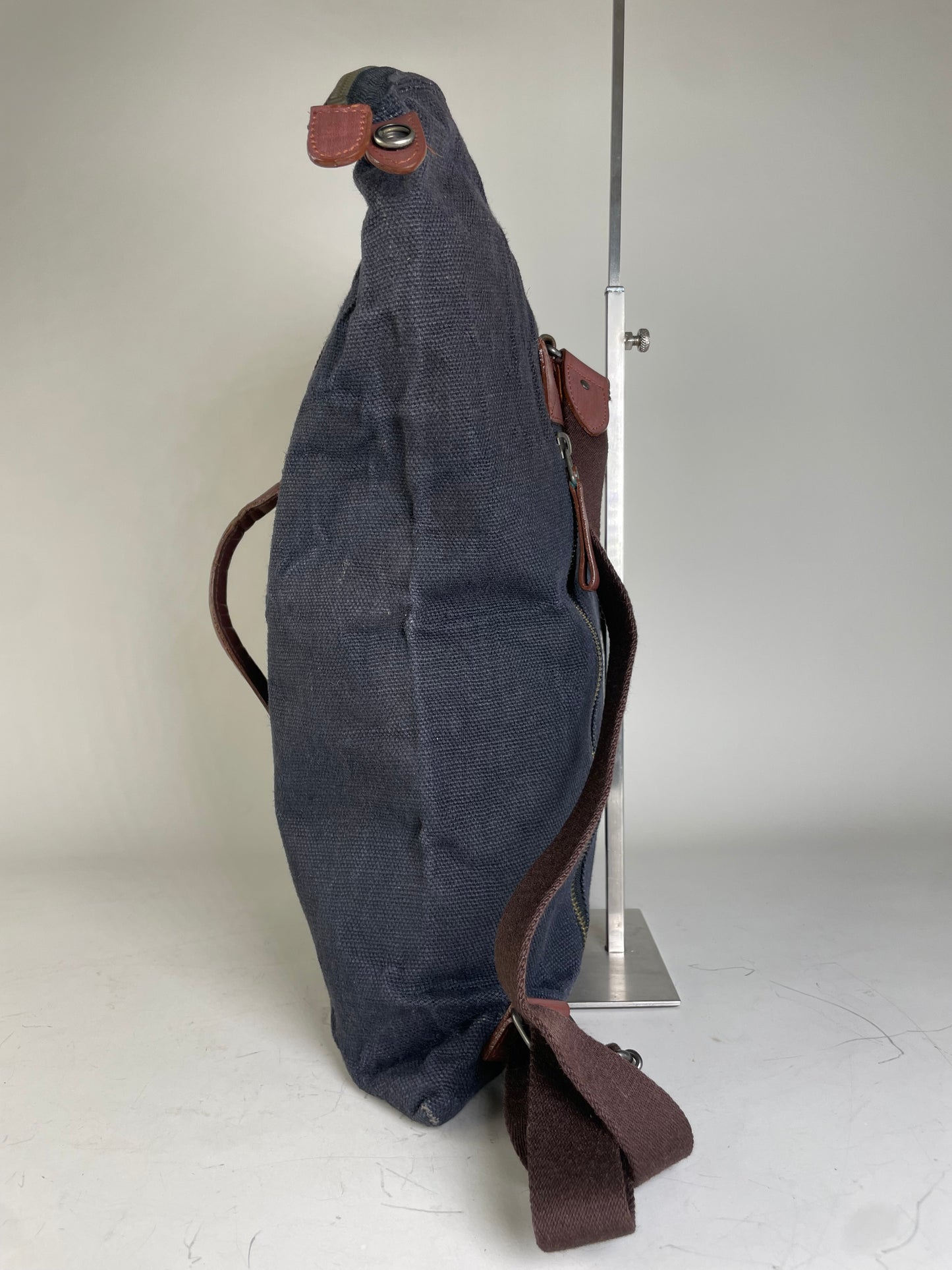 Vintage Issey Miyake Canvas Backpack Navy Brown