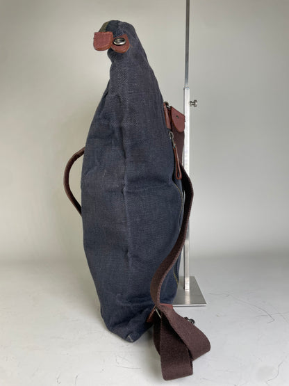 Vintage Issey Miyake Canvas Backpack Navy Brown