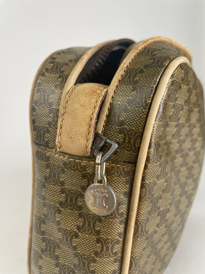 Vintage Celine Paris Triomphe Leather Monogram Bag