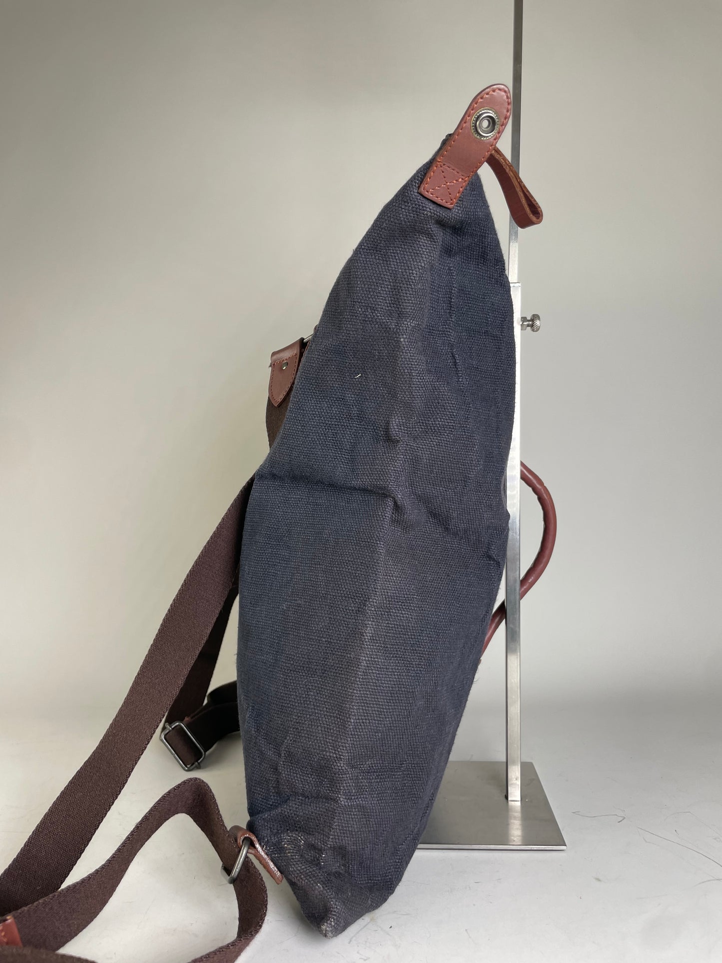 Vintage Issey Miyake Canvas Backpack Navy Brown