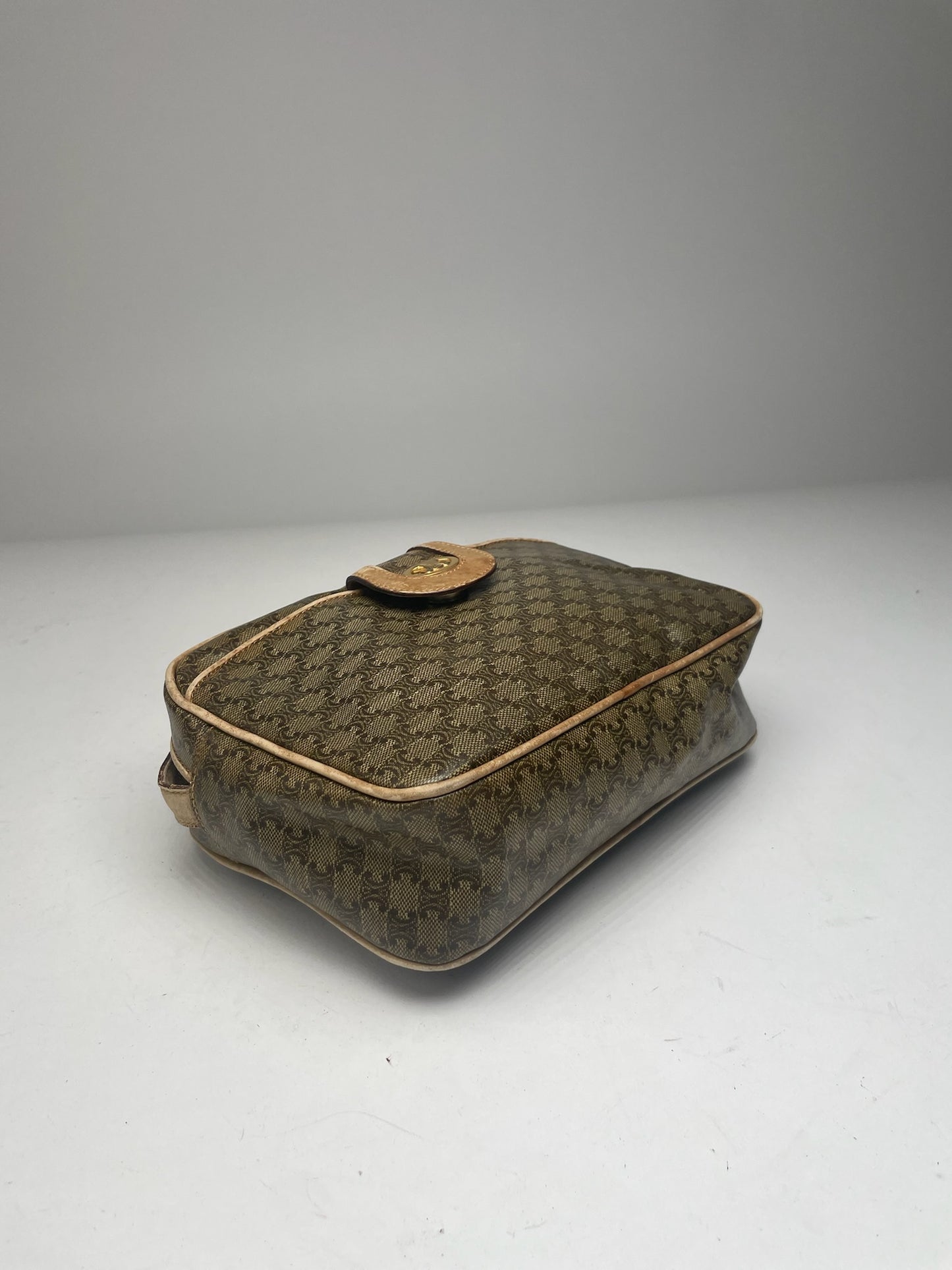 Vintage Celine Paris Triomphe Leather Monogram Bag