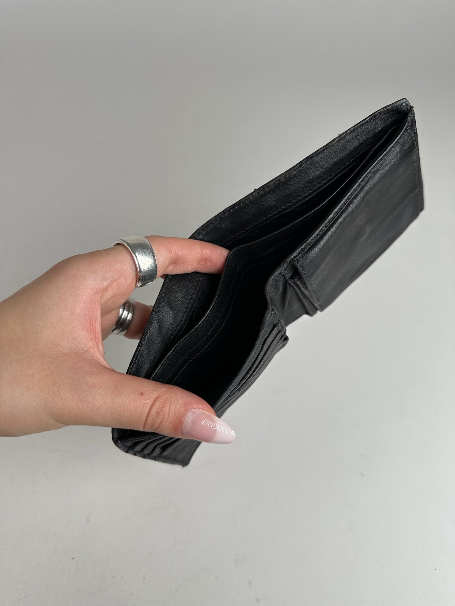 Vintage Bottega Veneta Leather Wallet Black